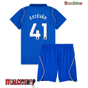 Chelsea Estevao Willian #41 Prima Maglia Bambino 2026-27 Manica Corta (+ Pantaloni corti)